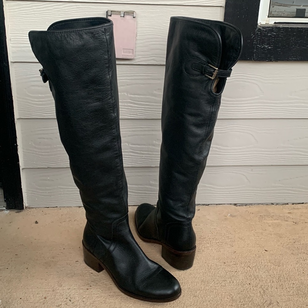 COACH Sleek Black Over The Knee High Palmera 2 Boots - Picture 11 of 16